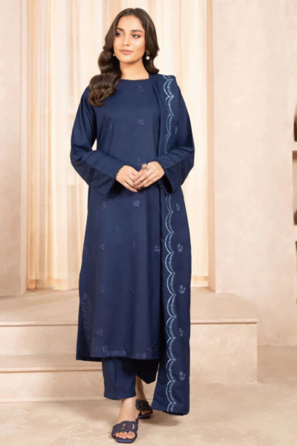 Navy Azurita Stitched 3Pcs