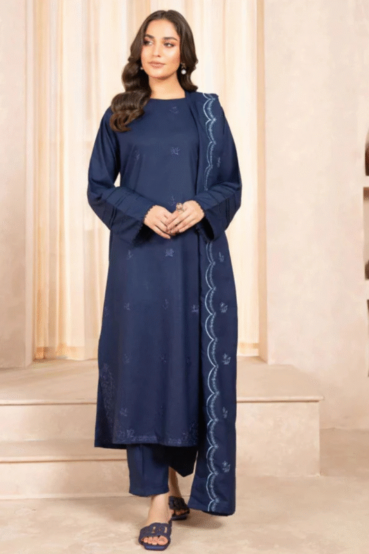 Navy Azurita Stitched 3Pcs