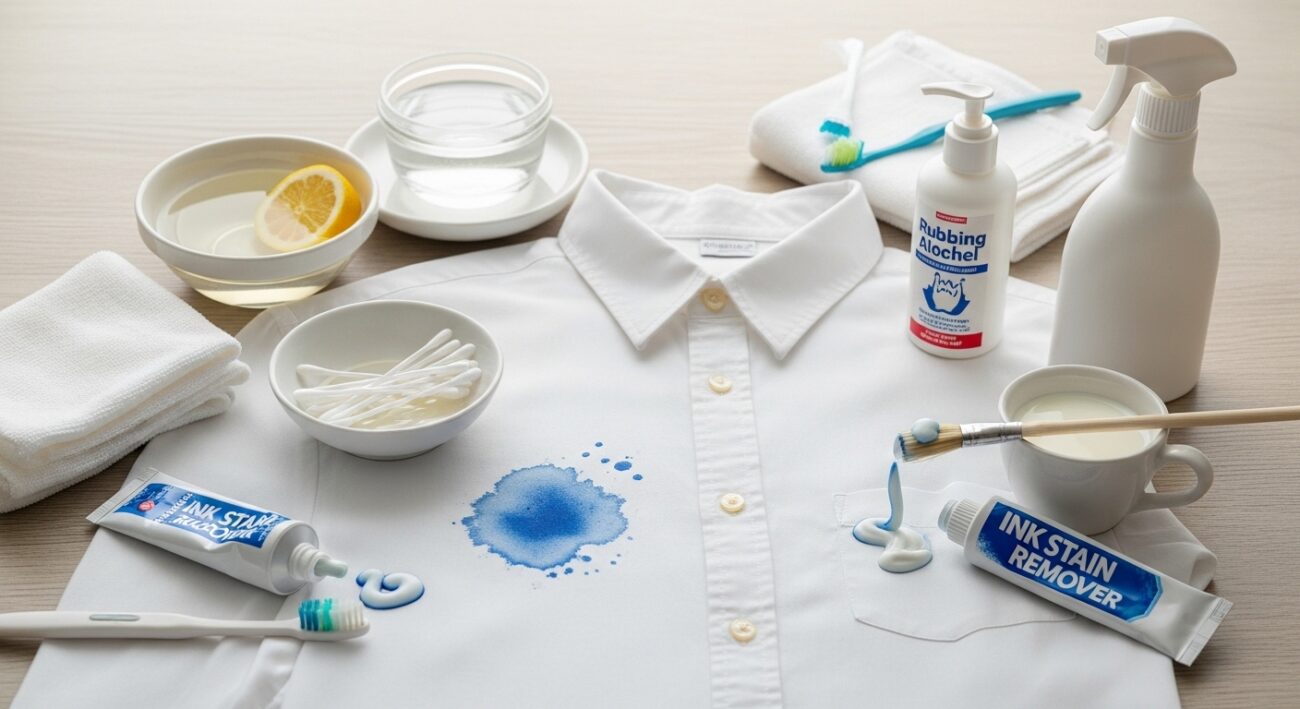 How to remove ink stains from clothes