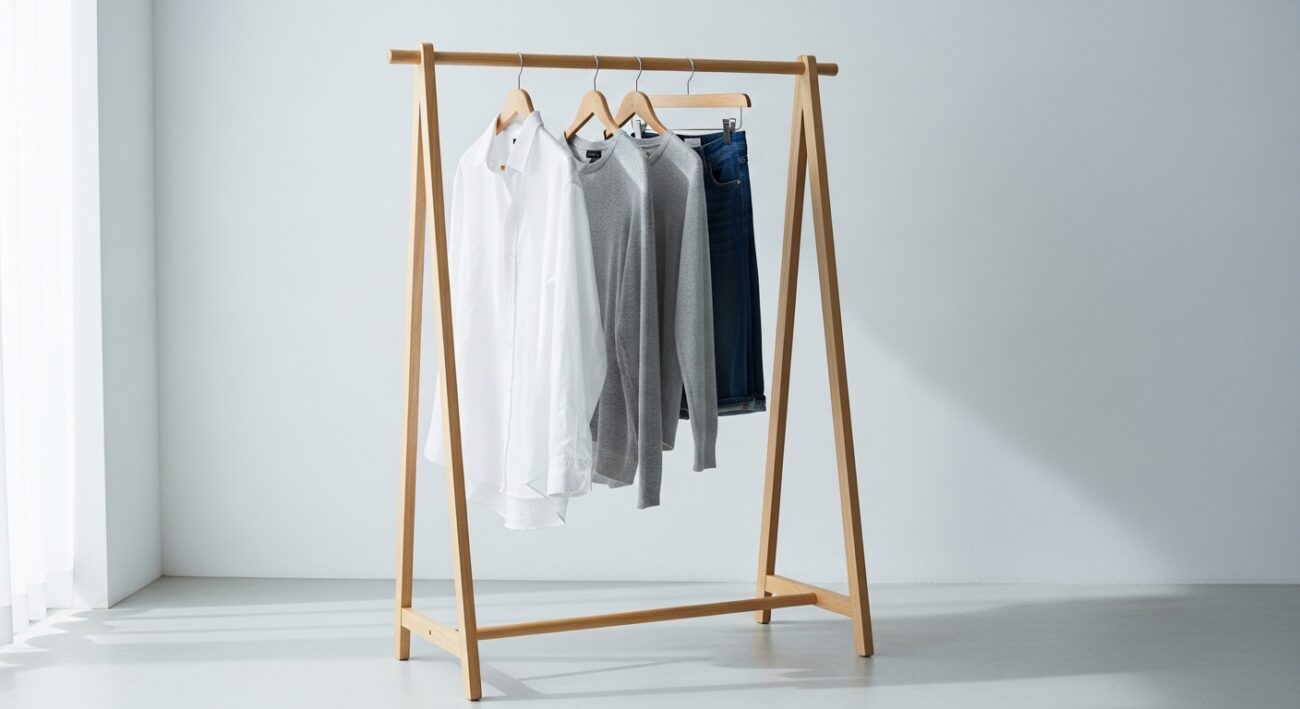 Wooden Cloth Hanger Stand