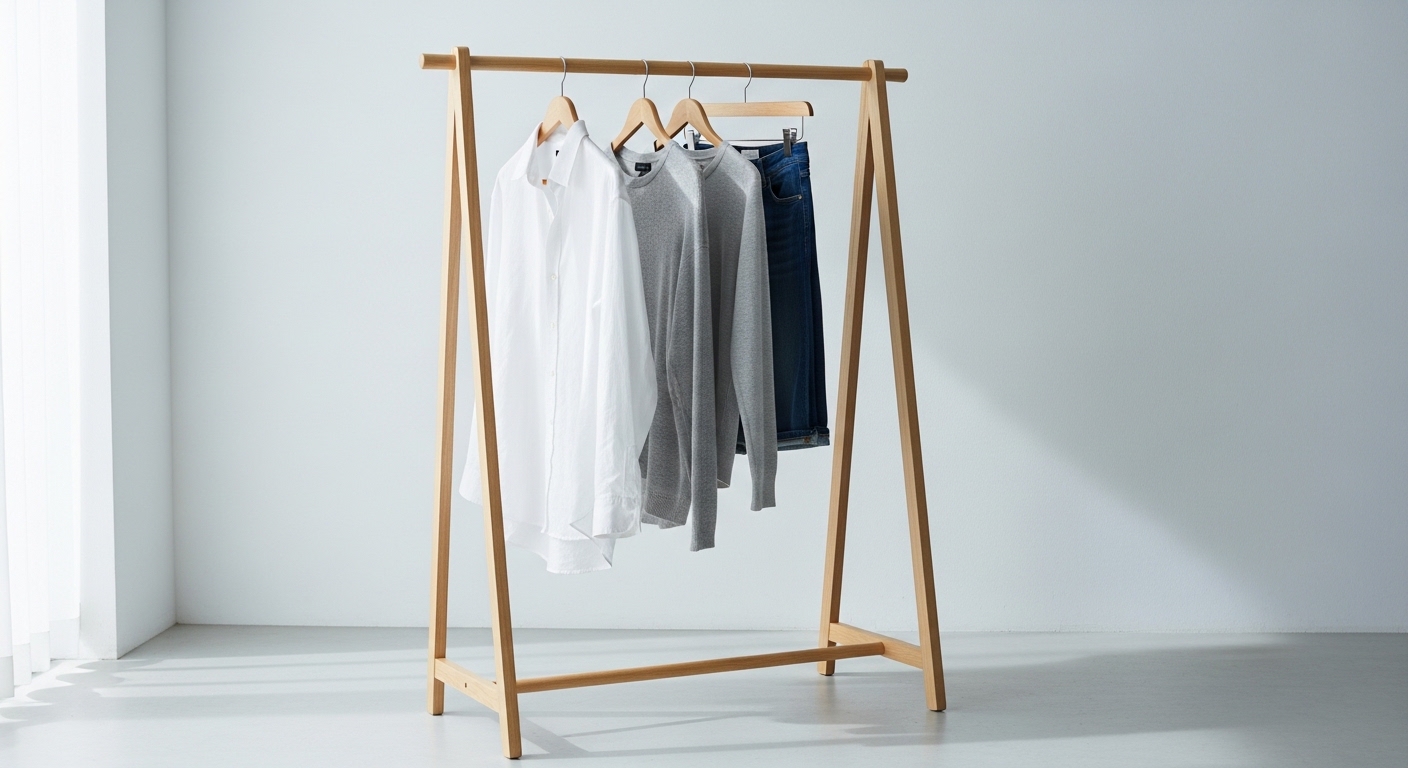 Wooden Cloth Hanger Stand
